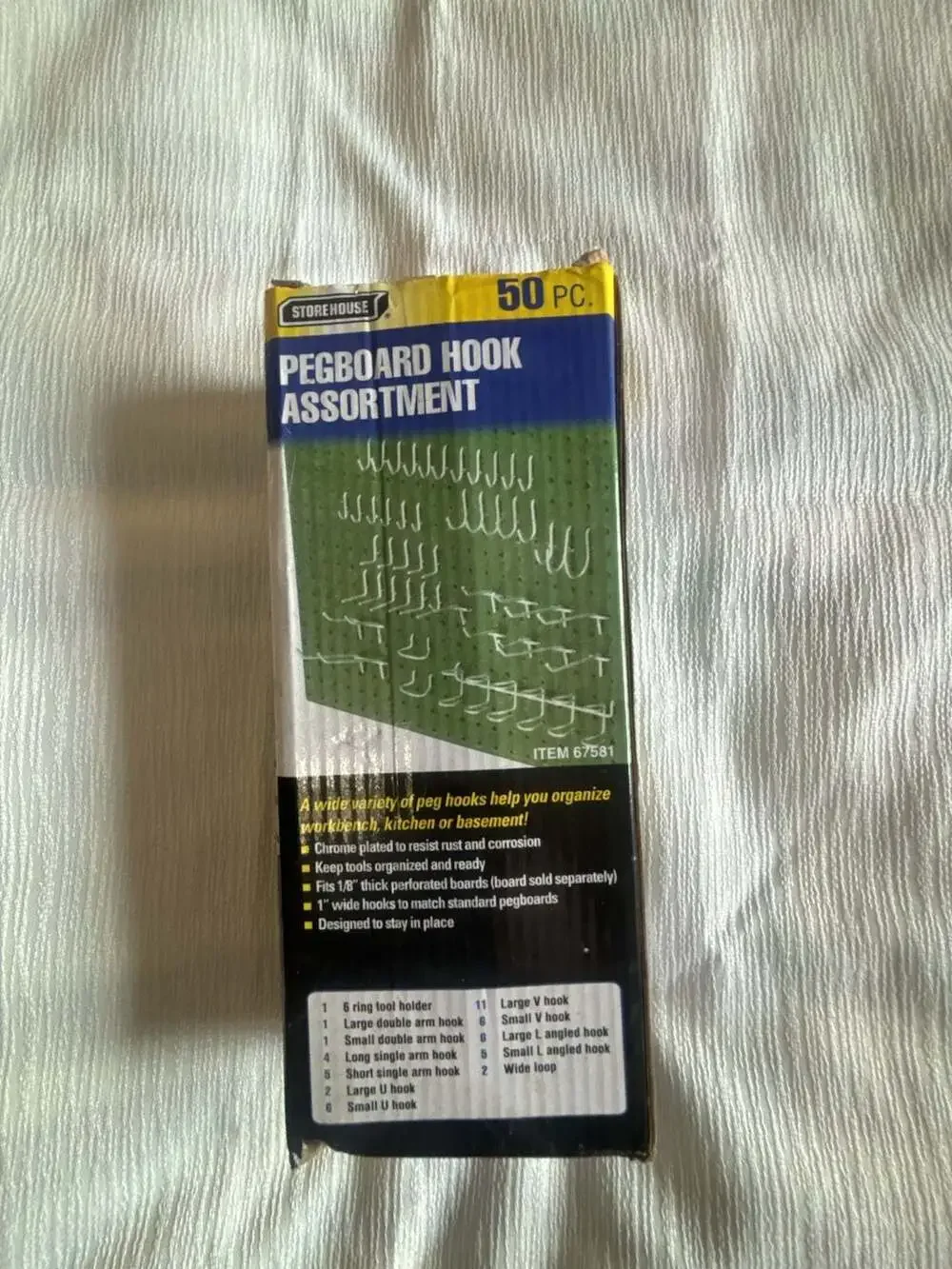 Storehouse 50 Piece Pegboard Hook Assortment Item 67581